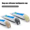Pooping Dog Butt Toothpaste Topper Universal Easy to Install Funny Toothpaste Dispenser Cap Bathroom Decor Accessory 3