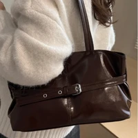 Sac à bandoulière fourre-tout minimaliste rétro pour femmes, Style hiver, grande capacité, sacs à main à poignée supérieure pour les déplacements, automne 2025 3