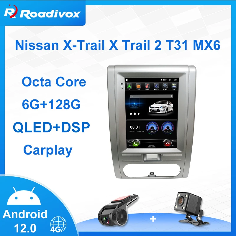 

9.7" Android 12 vertical screen Tesla Style Car Radio For Nissan X-Trail X Trail 2 T31 MX6 2007 GPS Navigation Multimedia Player