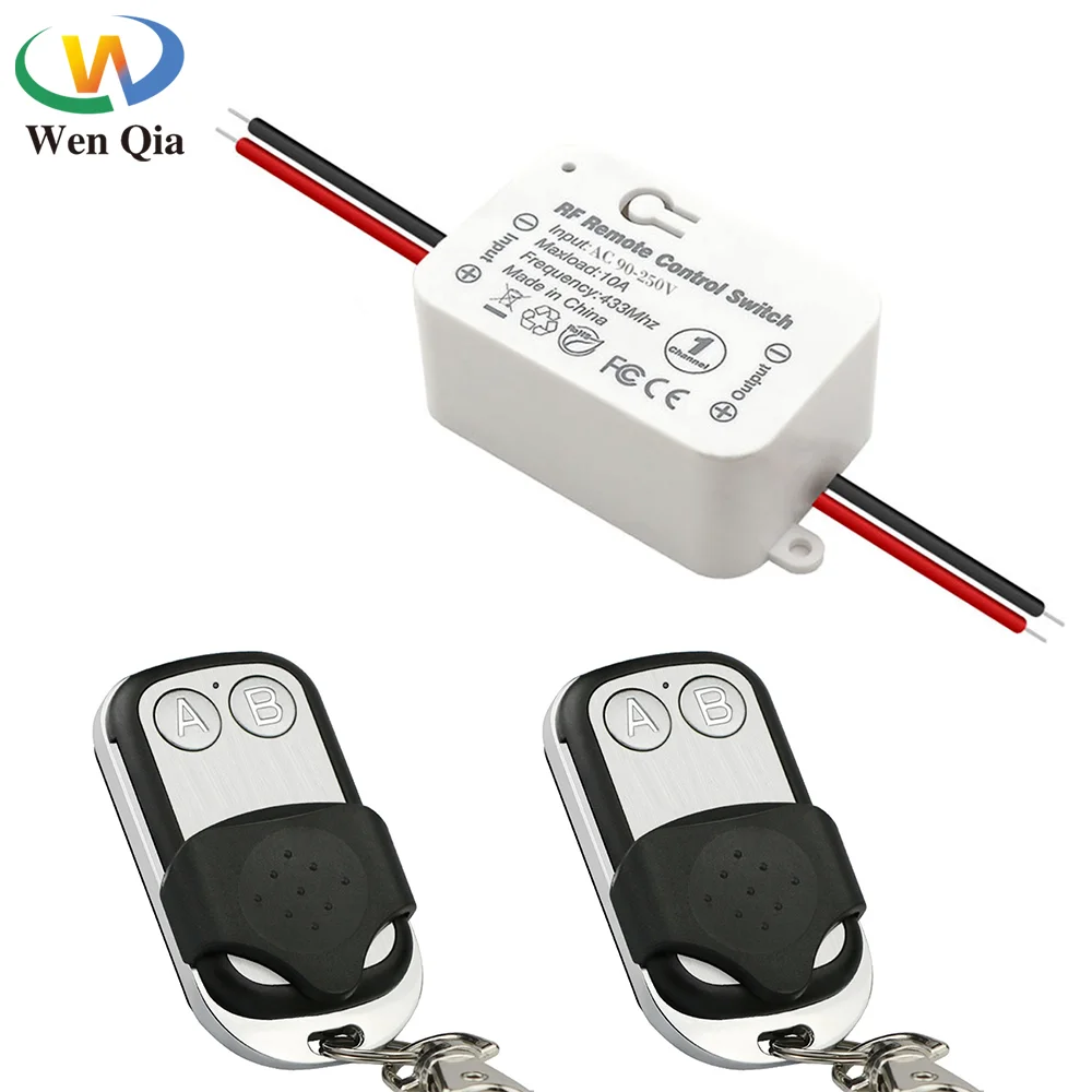 Universal-Remote-Control-Switch-AC110V-220V-Relay-Receiver-433Mhz-Rf ...