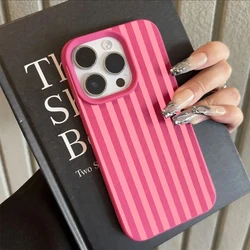Vibrant Striped Minimalist Couples Phone Case - Shockproof Luxury Soft Cover for iPhone XS (ME - P4653)
