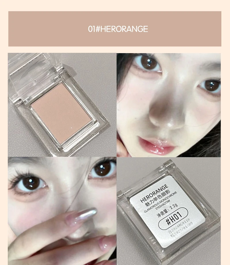 Description Picture 6 of itemMini Matte Eyeshadow Peach Pink Blush Nude Brown Face Contour Waterproof Longlasting Glitter Matte Eye Shadow Primer Base Makeup