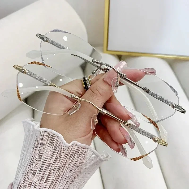 Luxury Frameless HD Lens Anti Blue Light Glasses - Vintage Style Ultra-Lightweight High-End Eyewear