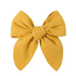 Vibrant Cotton Bow Hair Clip - Handmade Hair Accessory (40)