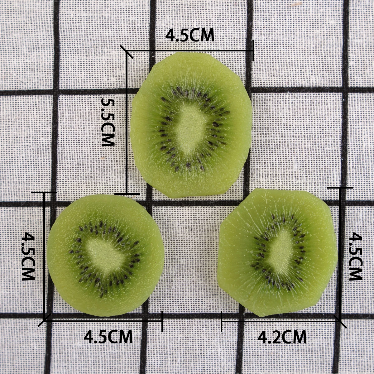 PVC Realistic Kiwi Fruit Slices Prop Display Fresh Artificial Fruits Fake Food Model Peel Skin DIY Candy Real Sample Health artificial fruits and vegetables