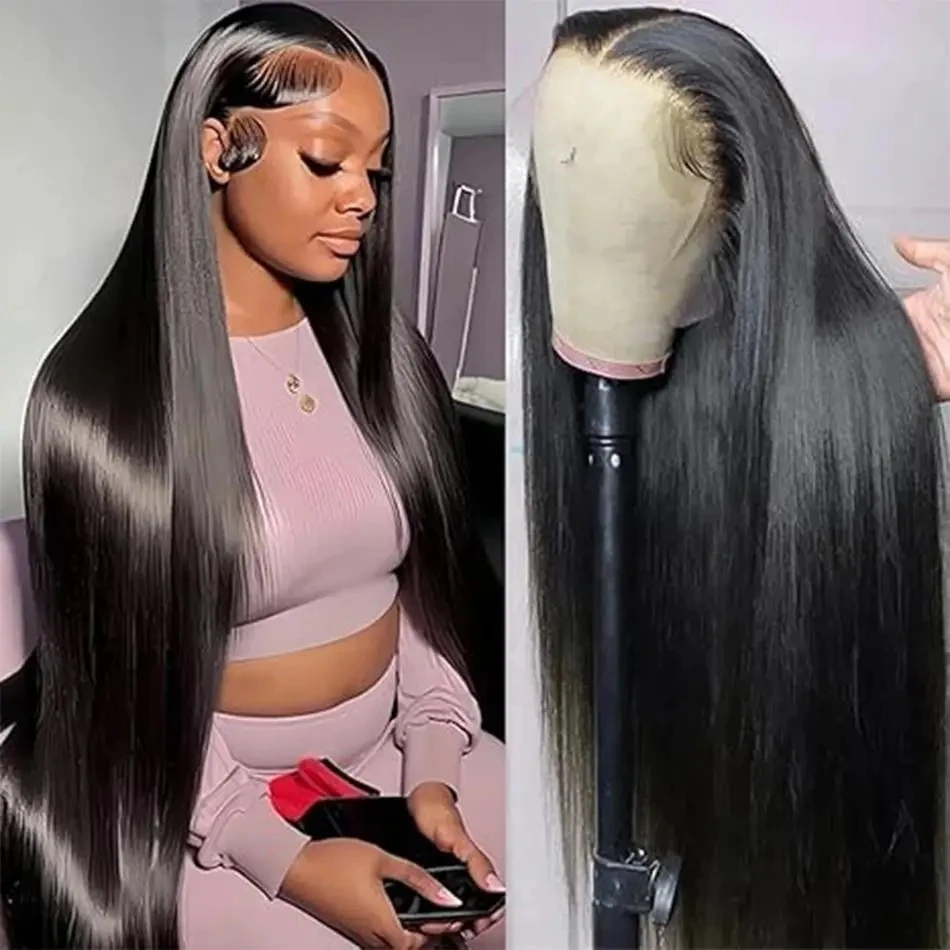 Straight Human Hair Wig 32 Inches 13x6 13x4 Lace Front Wigs For Women