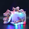Disney Summer New boys and girls elsa Cartoon Sandals Korean Frozen kids sandals led light Kids beach shoes 3