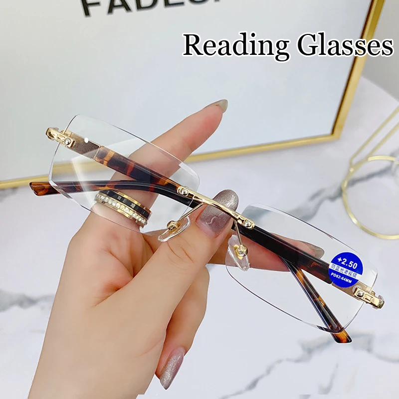 

Очки для чтения с алмазной резкой для женщин и мужчин, очки для дальнозоркости с защитой от синего света, готовые оптические очки для дальнозоркости с диоптриями