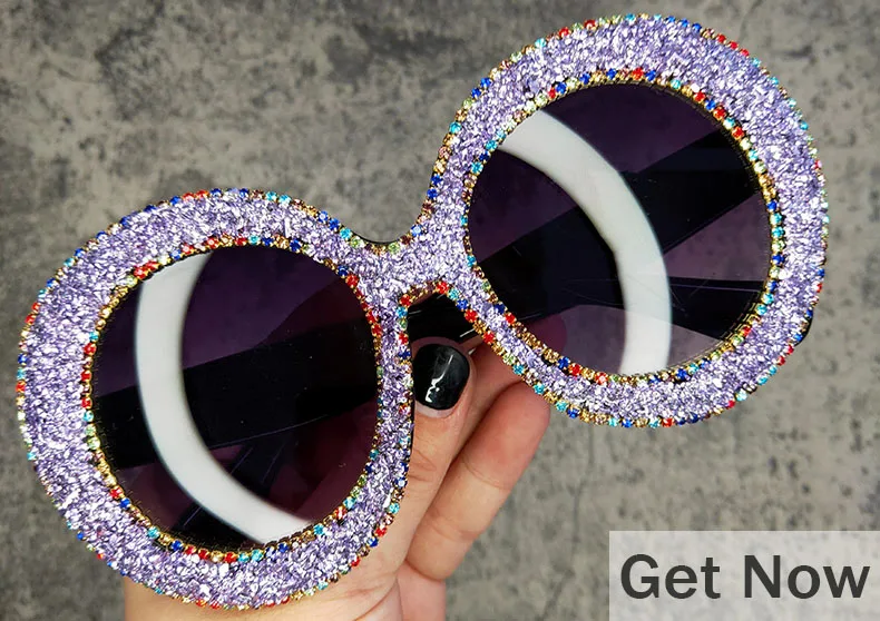 Oversized Round Sunglasses For Women And Men Retro Style Uv400_voghion.com