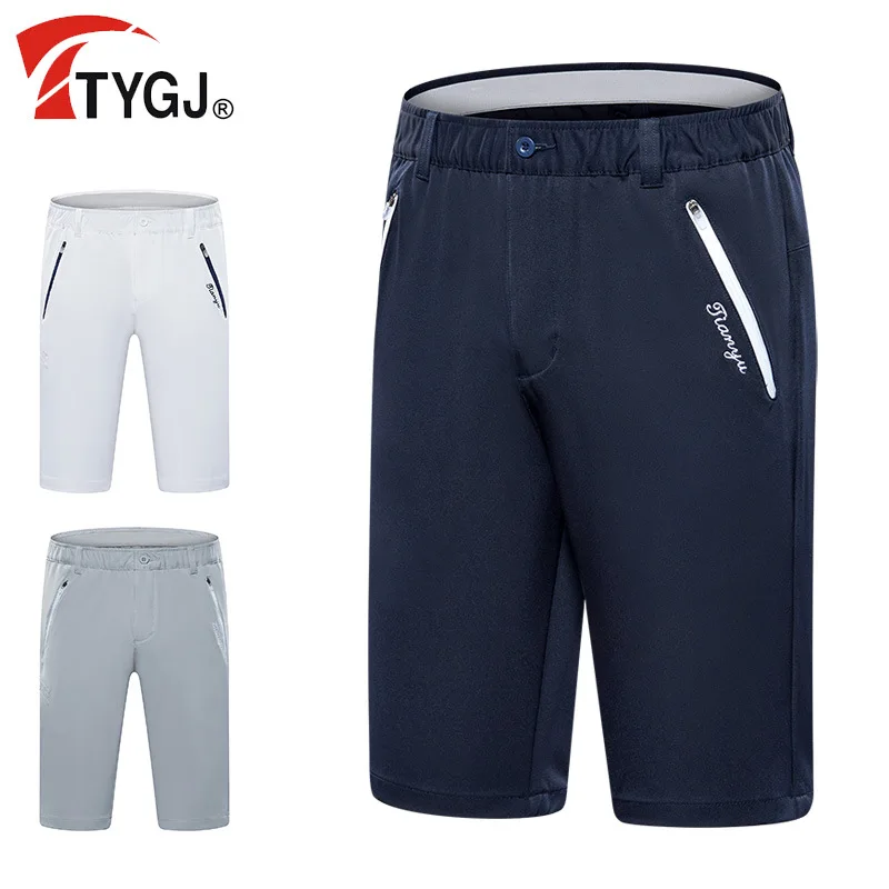 

TTYGJ Men's Golf Shorts Summer Breathable Shorts Man High Elastic Fit-drying Short Pants Comfortable Golf Clothing