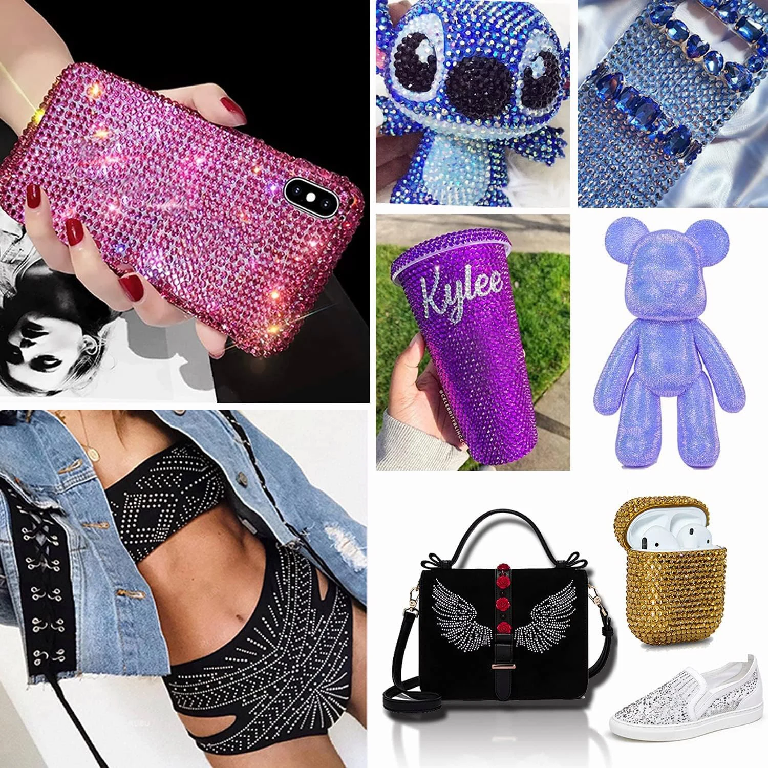 OL Diego Glas Hotfix Strasssteine Neon Diamant Kunst Strass Schmuck Kristalle für Kleidung Nägel Pailletten Bastelmaterialien – Detail 8