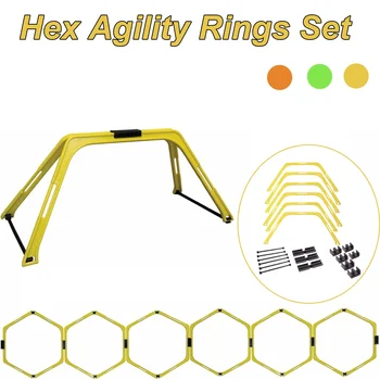 Anelli di agilità esagonali Set scala di allenamento di velocità ostacoli per esercizi Multi forniture scala pieghevole per allenamento di calcio Fitness