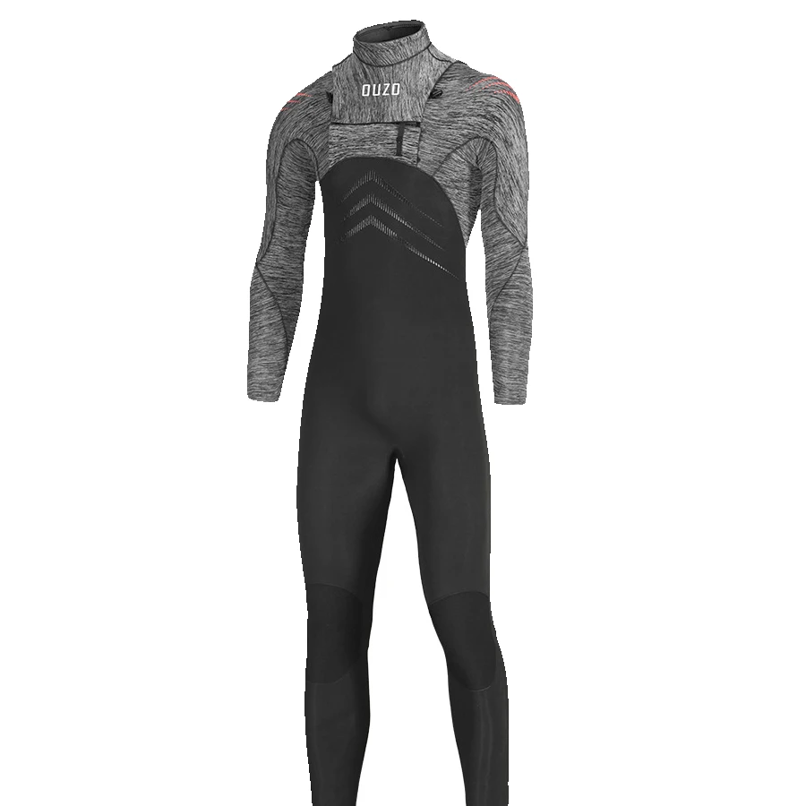 Men's 5/3mm Torso 5mm & Limbs 3mm Neoprene Wetsuit Long Sleeve Snorkeling Surfing Suit