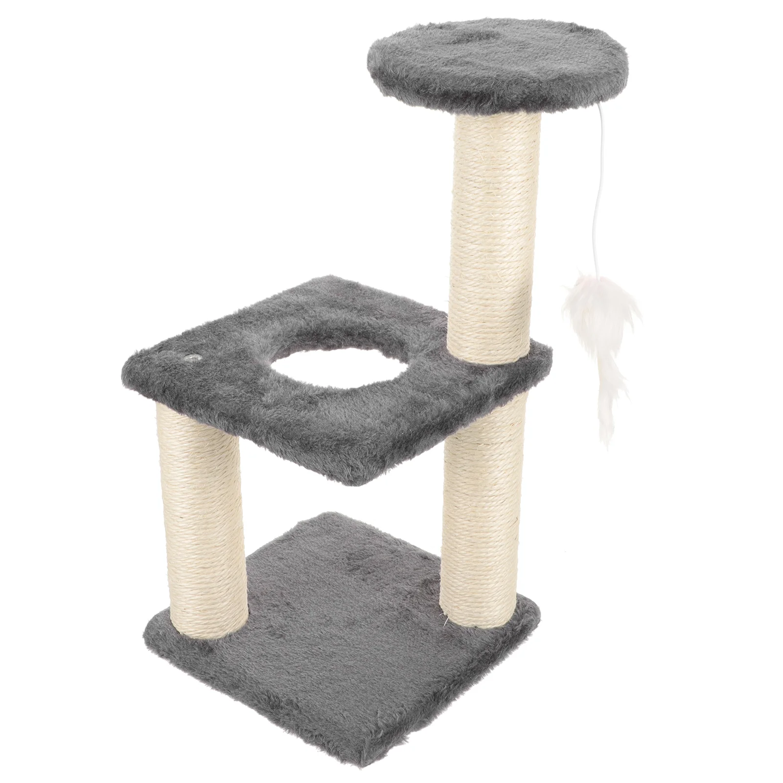 

Cat Climbing Frame Towers Scratcher Adorable Scratching Post Kitten MDF Comfortable Integrated Vertical Trees &