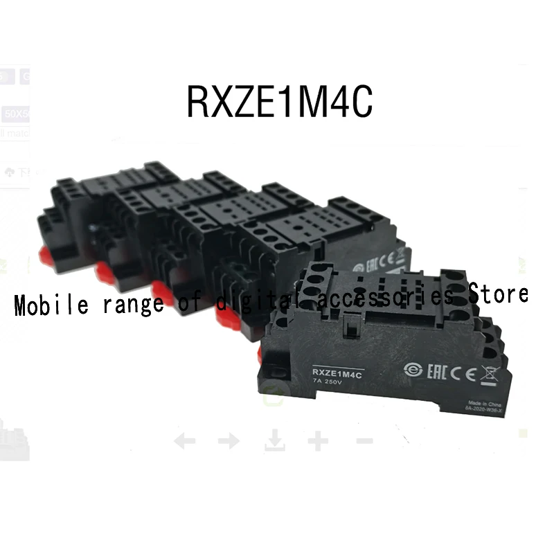 

5 pieces of Genuine electromagnetic small intermediate relay base RXZE1M4C 14-pin socket PYF14A-E