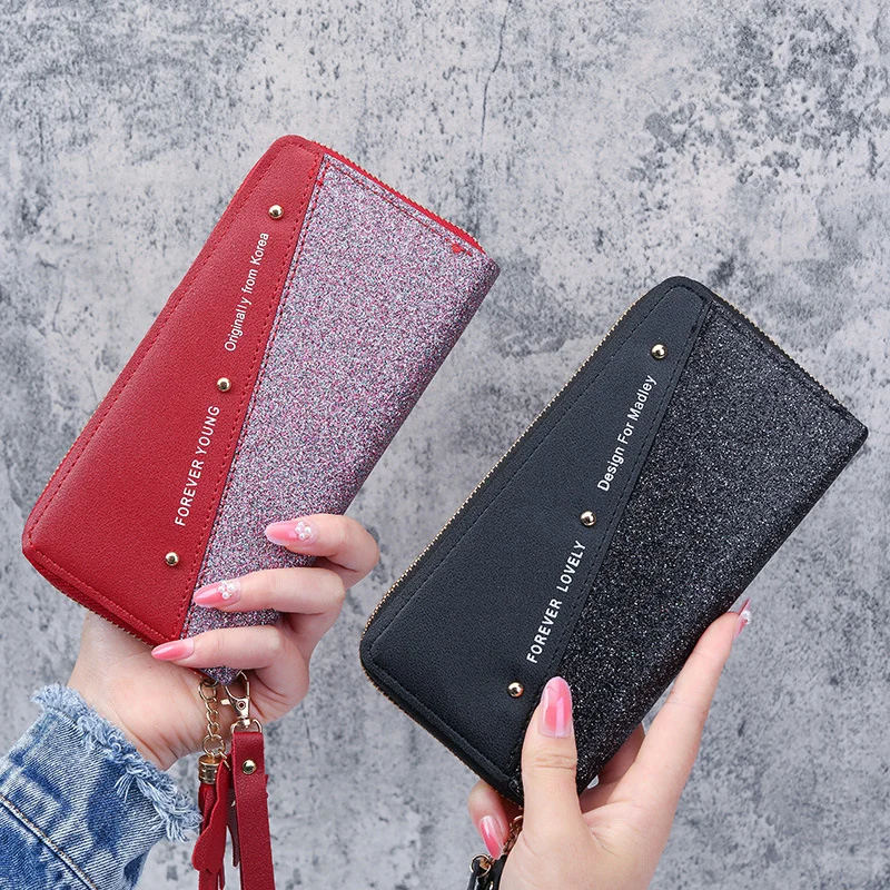 Glitter Shining Wallet New Long Women's Zipper Wallet