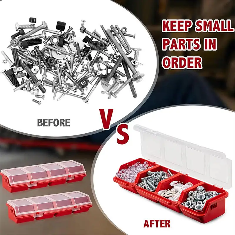 나사 및 소형 부품용 다중 구획 정리함, 내구성 있는 하드웨어 및 보석류 다용도 보관 케이스