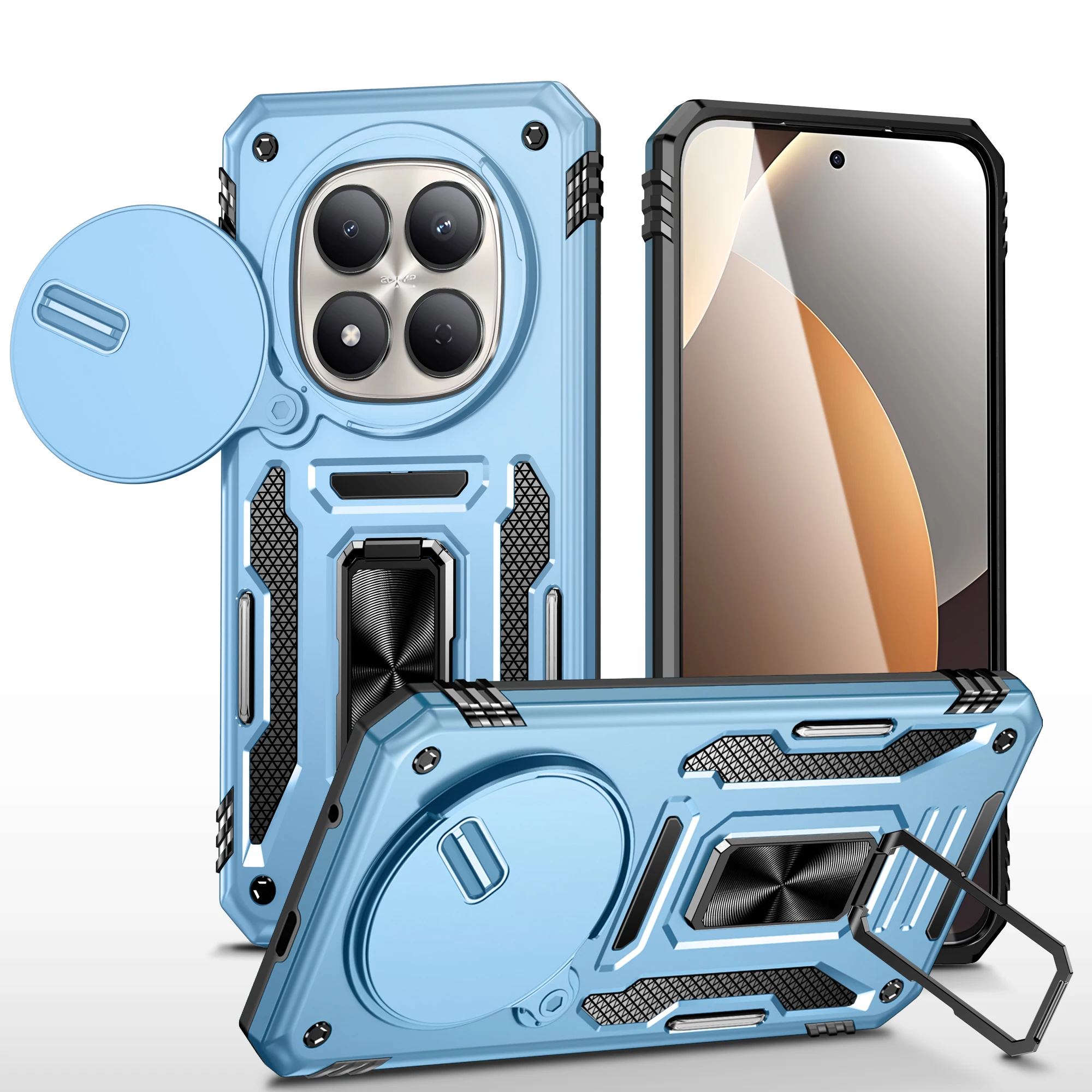 Heavy Duty Case with 360° Kickstand and Camera Protection