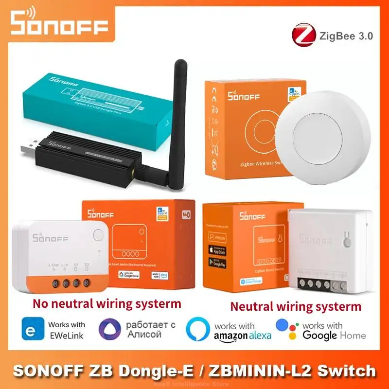 Zigbee Dongle SONOFF ZB Dongle-E ZBMINI-L2 ZBMINI SNZB-01p Smart Home Via eWeLink Alexa Google Home Work with ZB Bridge