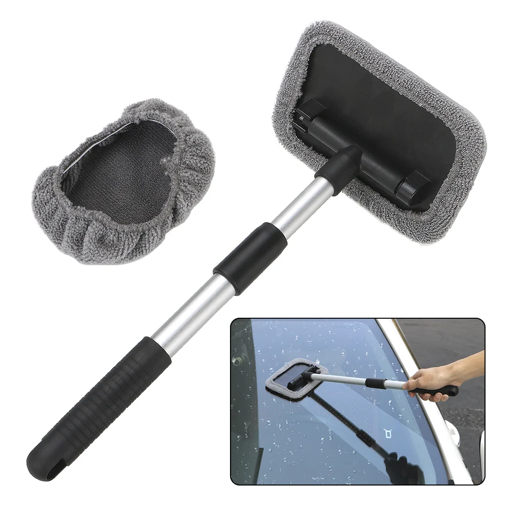 

Car Window Cleaner Telescopic Windshield Cleaning Tools Glass Washing Brush Wash Rod Auto Accessories Car Detail Tool Supplies