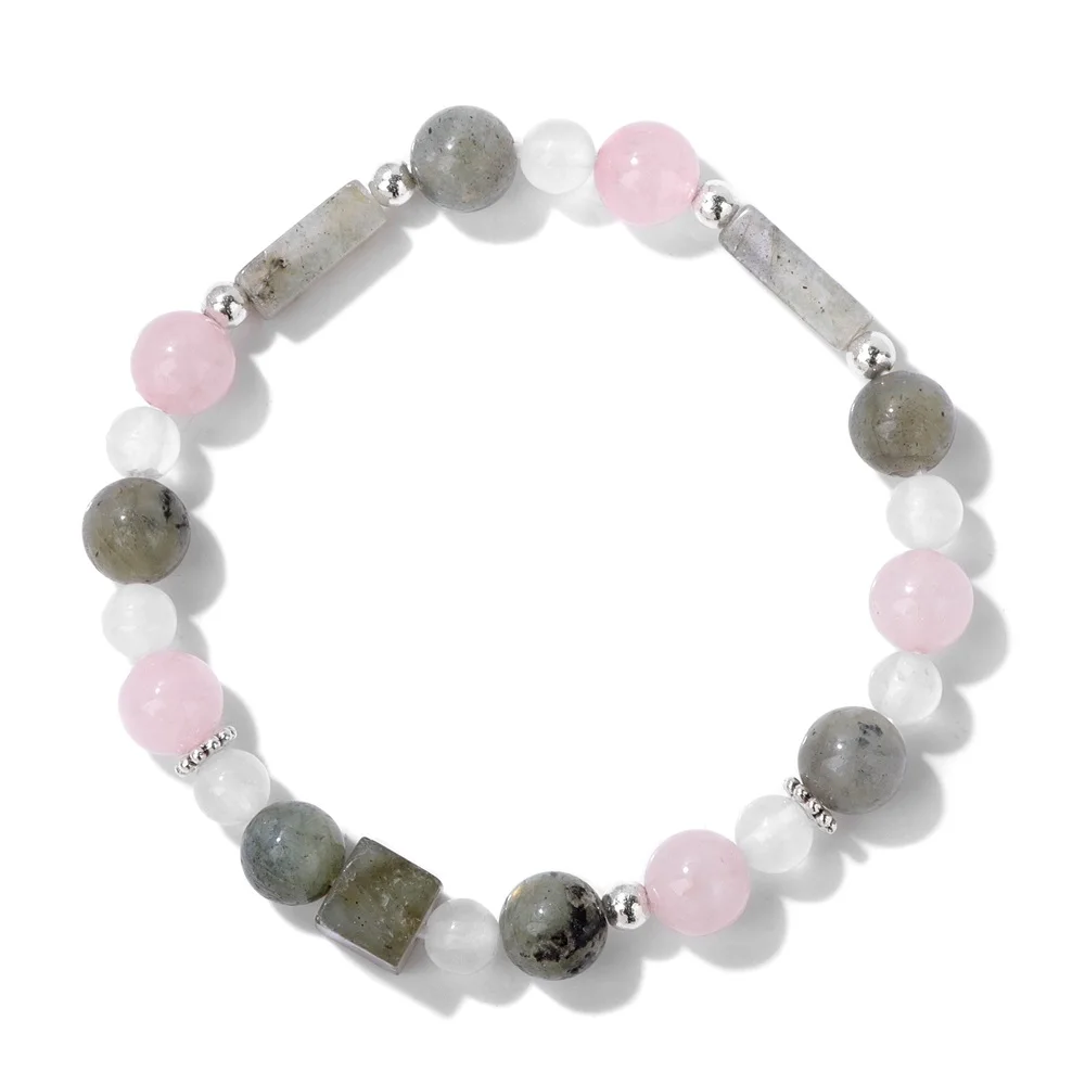 Buy Howlite & Rose Quartz Bracelet with Buddha and Angel Wings Online in  India - Mypoojabox.in