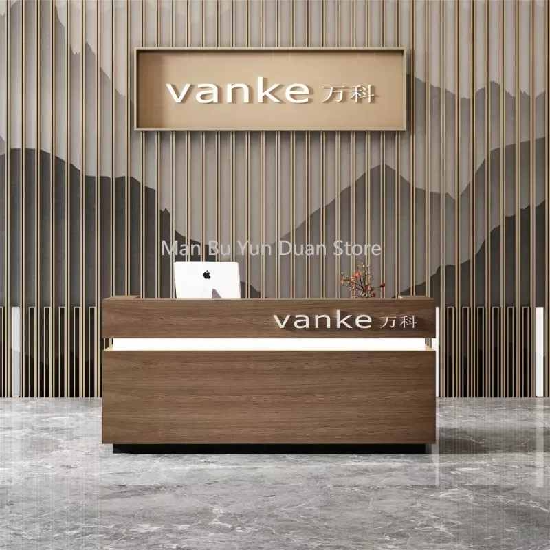 

Shop Standing Desk Cashier Counter Modern Simple Office Cash Business Light Luxury Mobile Reception Podium De Acrilico Furniture