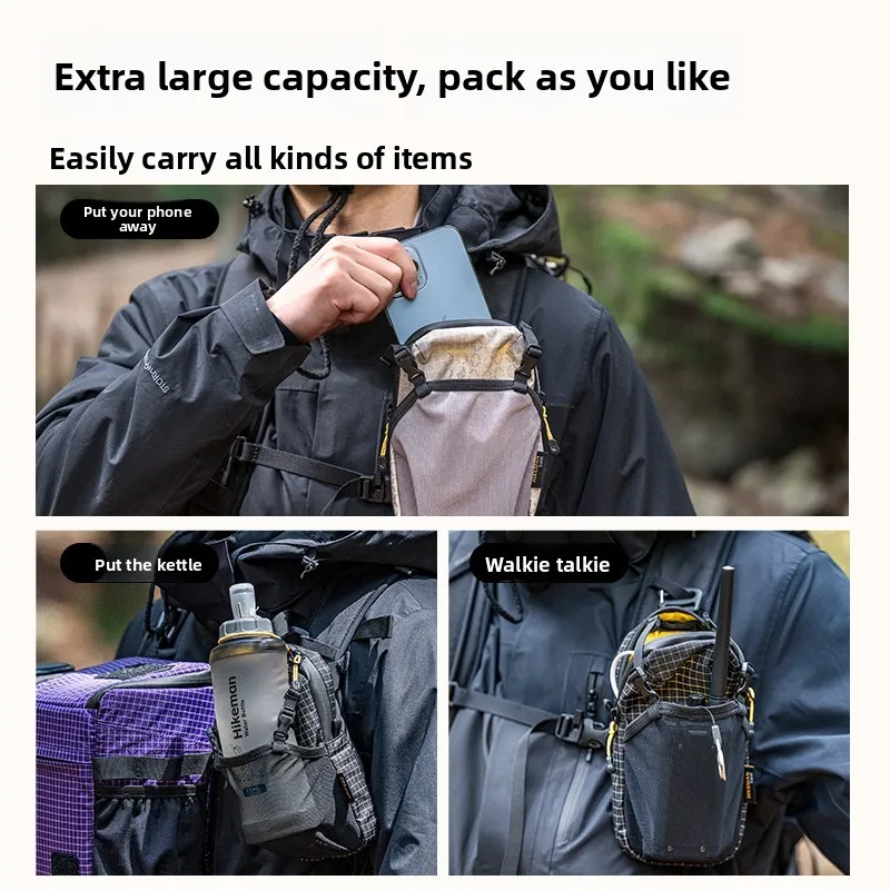 Borsa da Viaggio Sospesa, Piccola Borsa Portatile, Zaino Sportivo da Esterno con Tracolla, Accessori, Borsa Portatile per Borraccia da Ciclismo - immagine 6