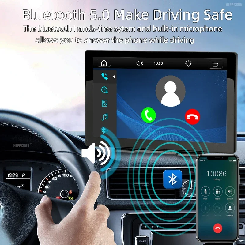 Wireless CarPlay 9 inch Android Auto Car Radio Multimedia Video Player IPS Touch