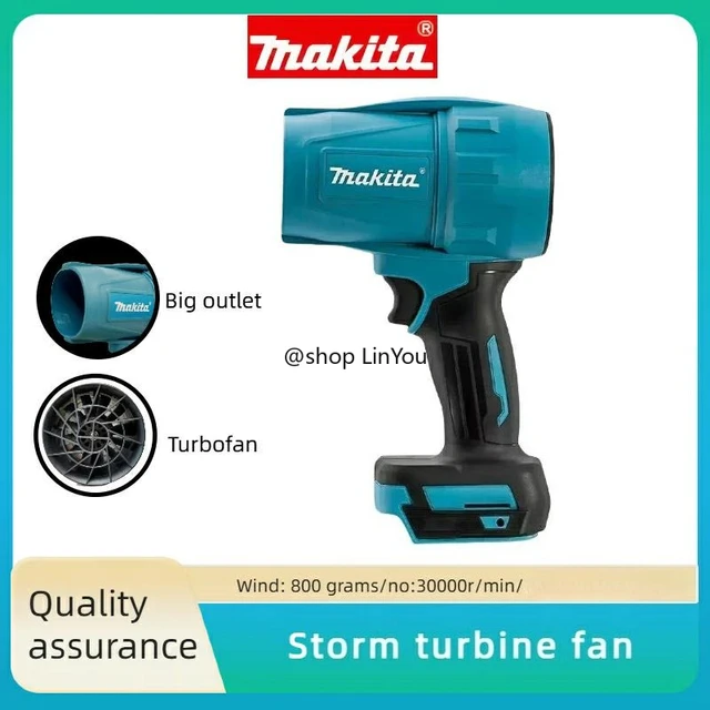 Makita 30000 tr/min ventilateur violent Turbo Jet ventilateur 18V plumeau d'air électrique vitesse du vent Turbo outil de nettoyage Rechargeable 1