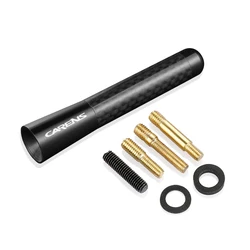 Carbon Fiber Car Antenna Radio Aerial - 8cm Premium Accessory (Black For CARENS)
