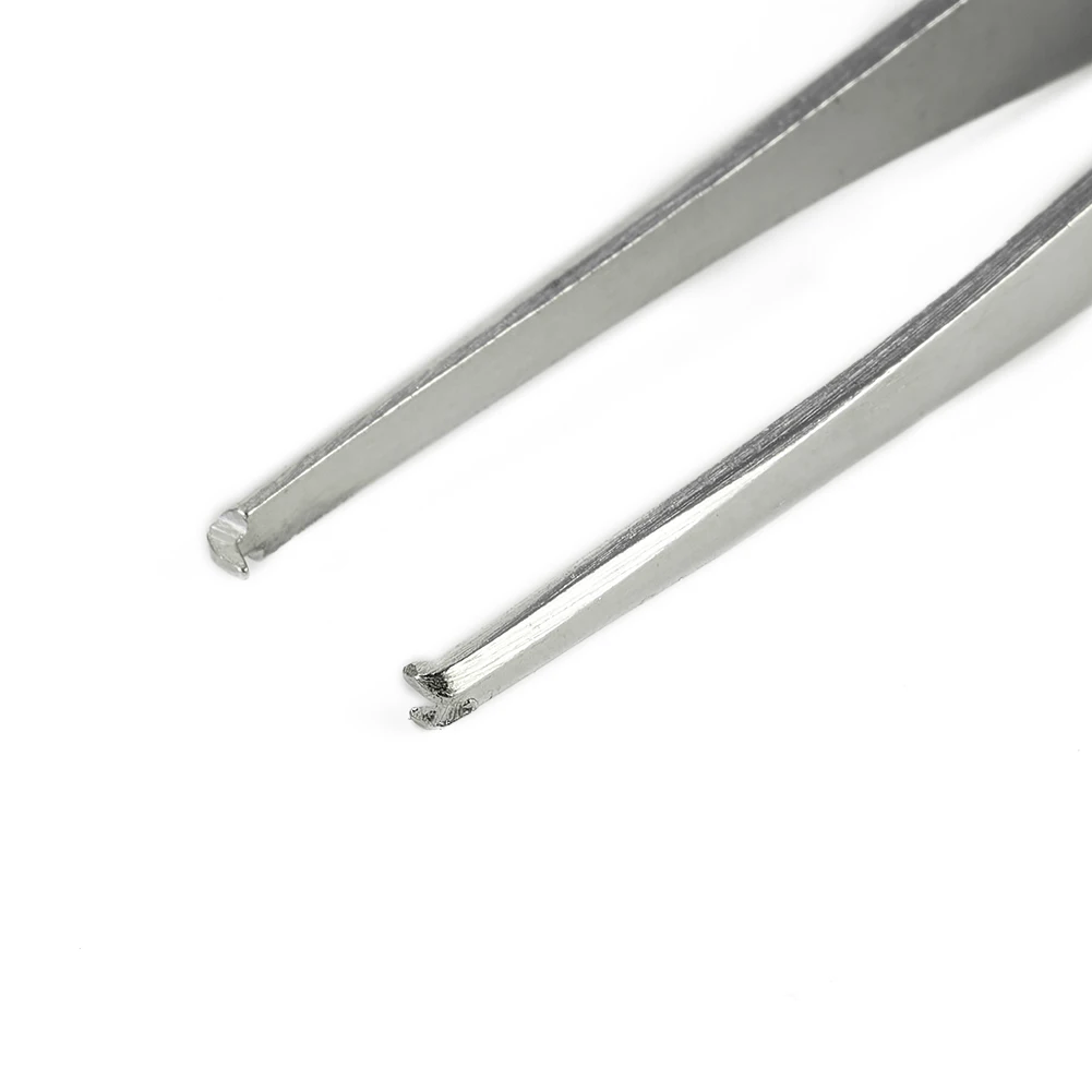 

1 Pcs Toothed Tweezers Best Price Silver Stainless Steel Toothed Tweezers 125mm / 5Inch Brand New High Quality