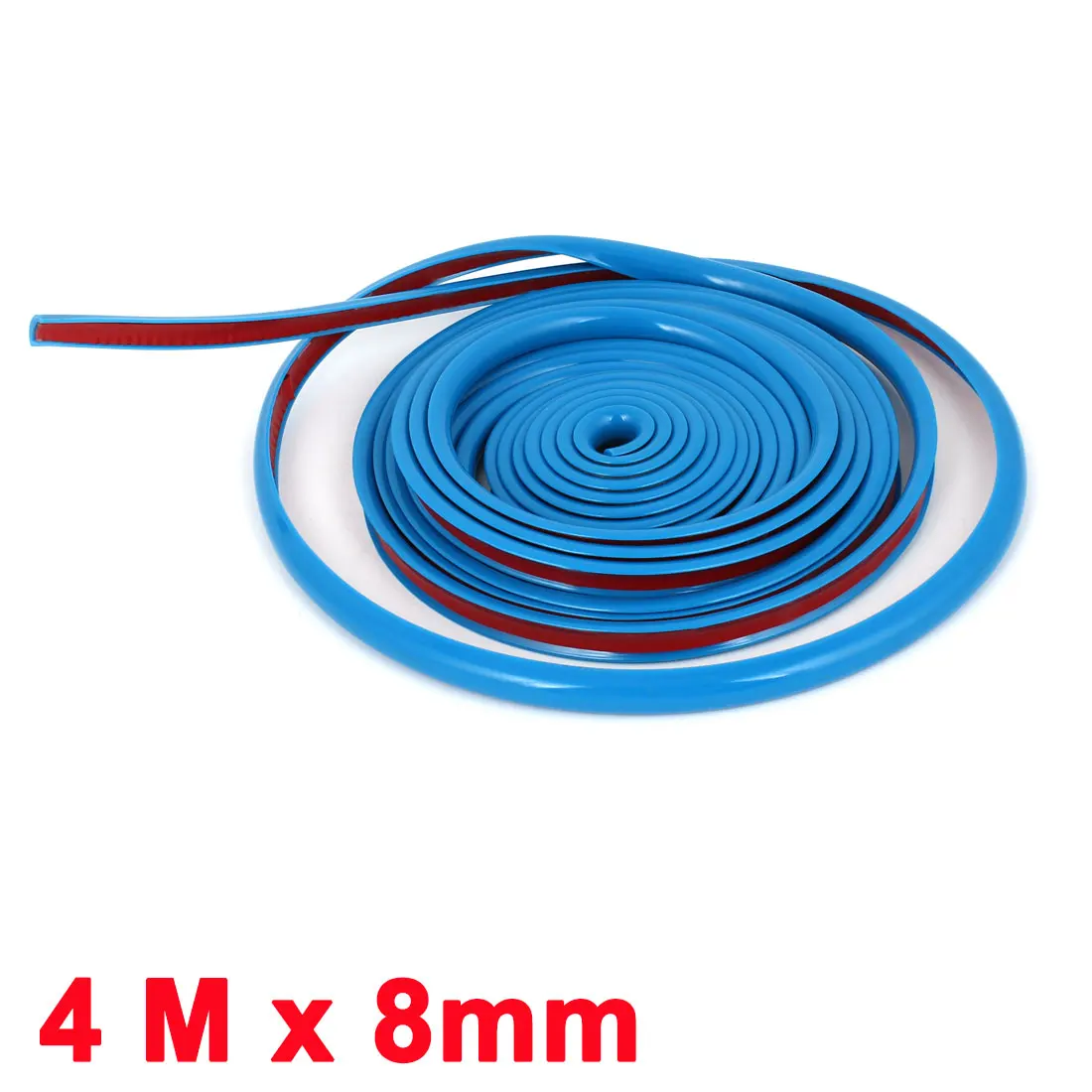 X Autohaux Soft Plastic Panel Moulding Trim Strip Car Red Grille Exterior Decoration Moulding Trim Strip 2 Meters