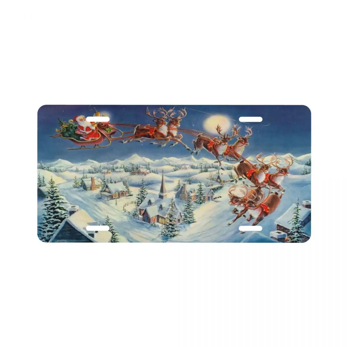 

Claus 6inX12in Metal car license plate decoration