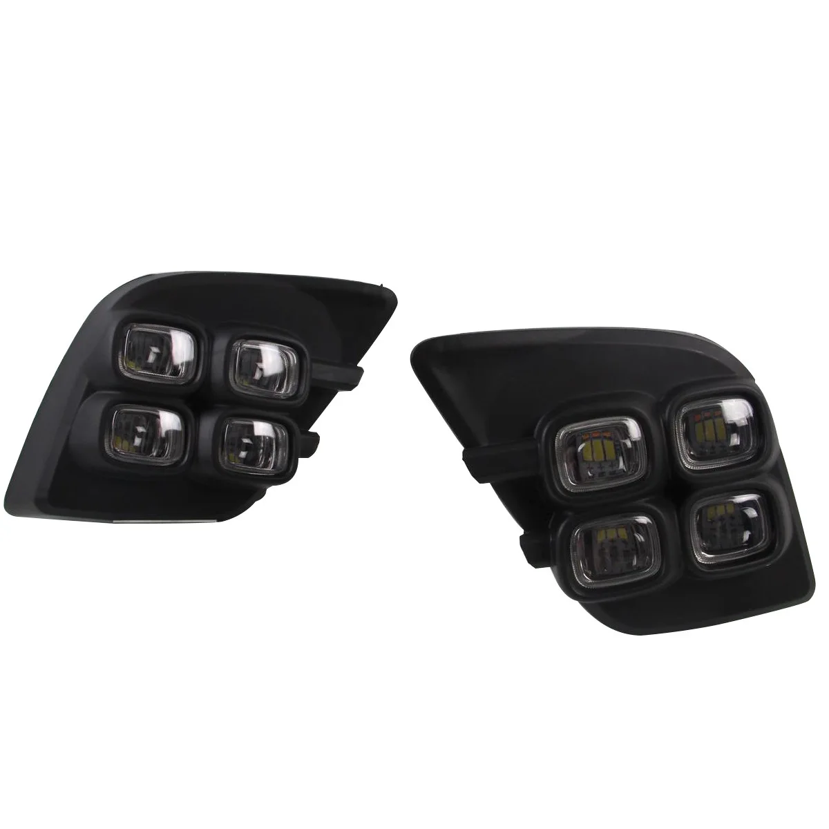 2015+Hailux Revo new vigo modified dual color four eye LED fog light daytime running light assembly