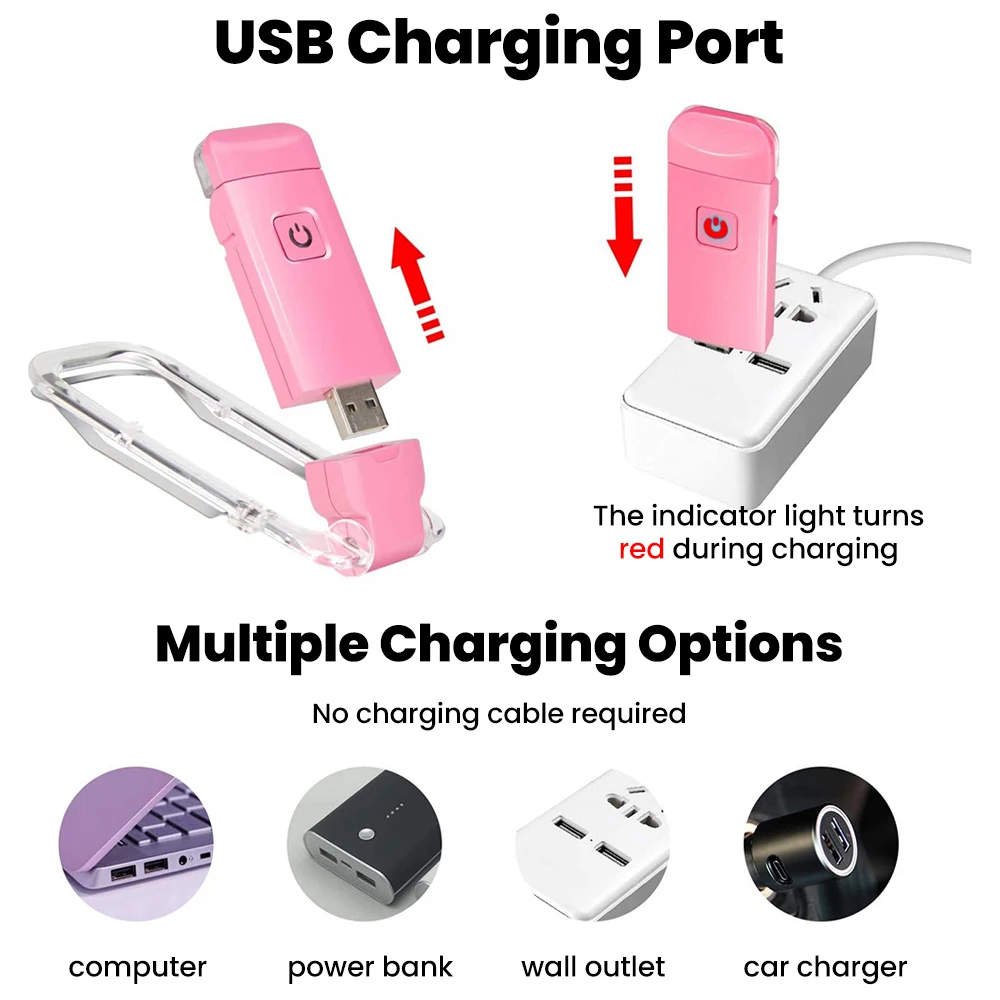Portable LED USB Rechargeable Eye Protection Reading Light with Clip