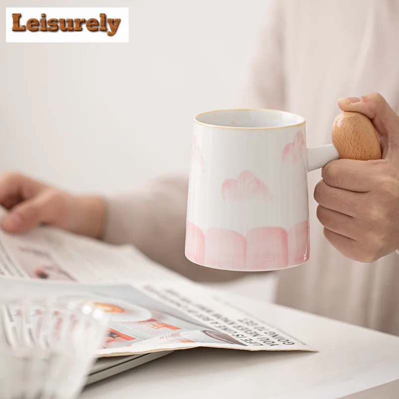 Cloud V Style Funnel Conical Hand Brew Coffee Filter Cup Spiral Pattern Drip Flowing Glaze Filter Handle Coffee Mug Utensil Gift