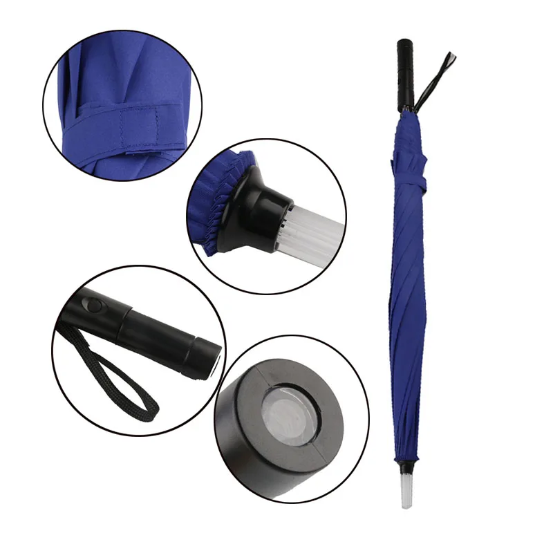LED Illuminated Umbrella, Glittering Umbrella with Flashlight Handle, Adult, Men and Women - 4