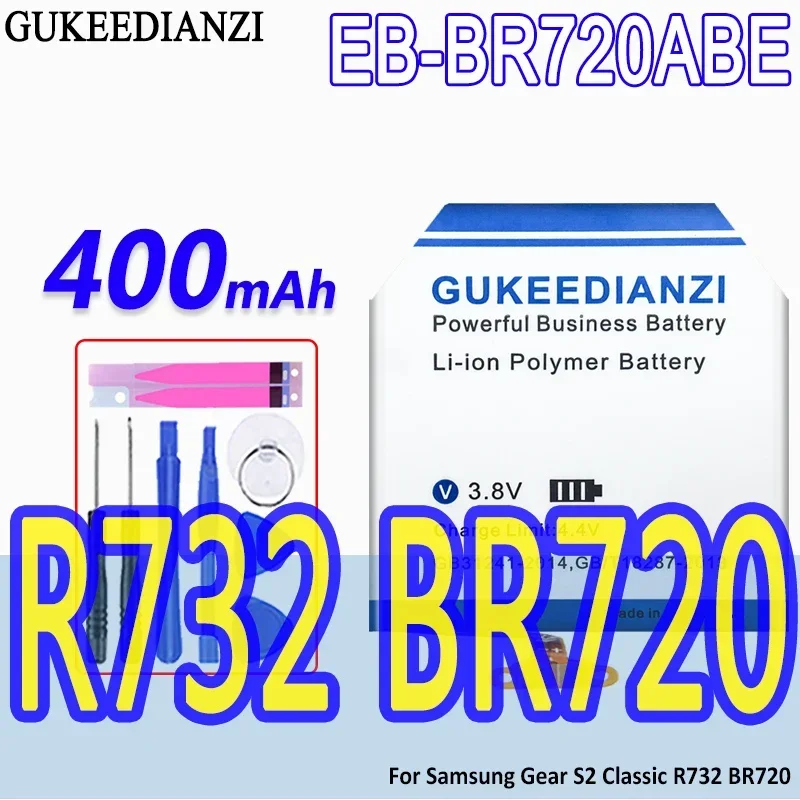 Gukeedianzi Batteria Ad Alta Capacità Eb-Br720Abe 400Mah Per Samsung Gear S2 Classic R732 Br720 Bateria