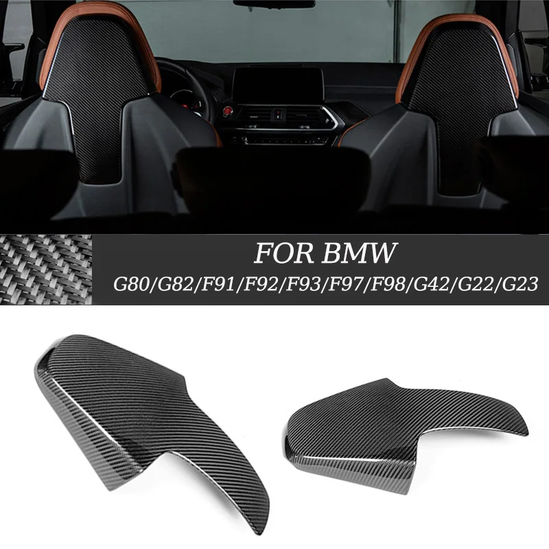 

For Bmw New M3 M4 G80 G82 F91 F92 F93 F97 F98 G42 G22 G23 Dry Carbon Fiber Car Interior Seat Back Trim Car Accessories