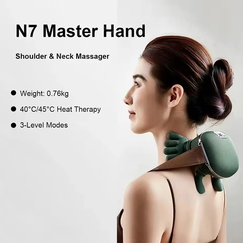 Bionic Finger Neck Shoulder Massager Wireless Neck Cervical Trapezius Kneading Massage Shawl Brushless Motor Neck masajeador