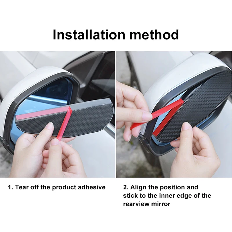 Rearview Mirror Rain Shield Car Waterproof Rain Cover Carbon Rear View Mirror Rain Shield Protector Toyota Corolla Prius Yaris Rav4 CHR Aygo Hilux Raize rearview mirror rain eyebrow,rearview mirror rain guard