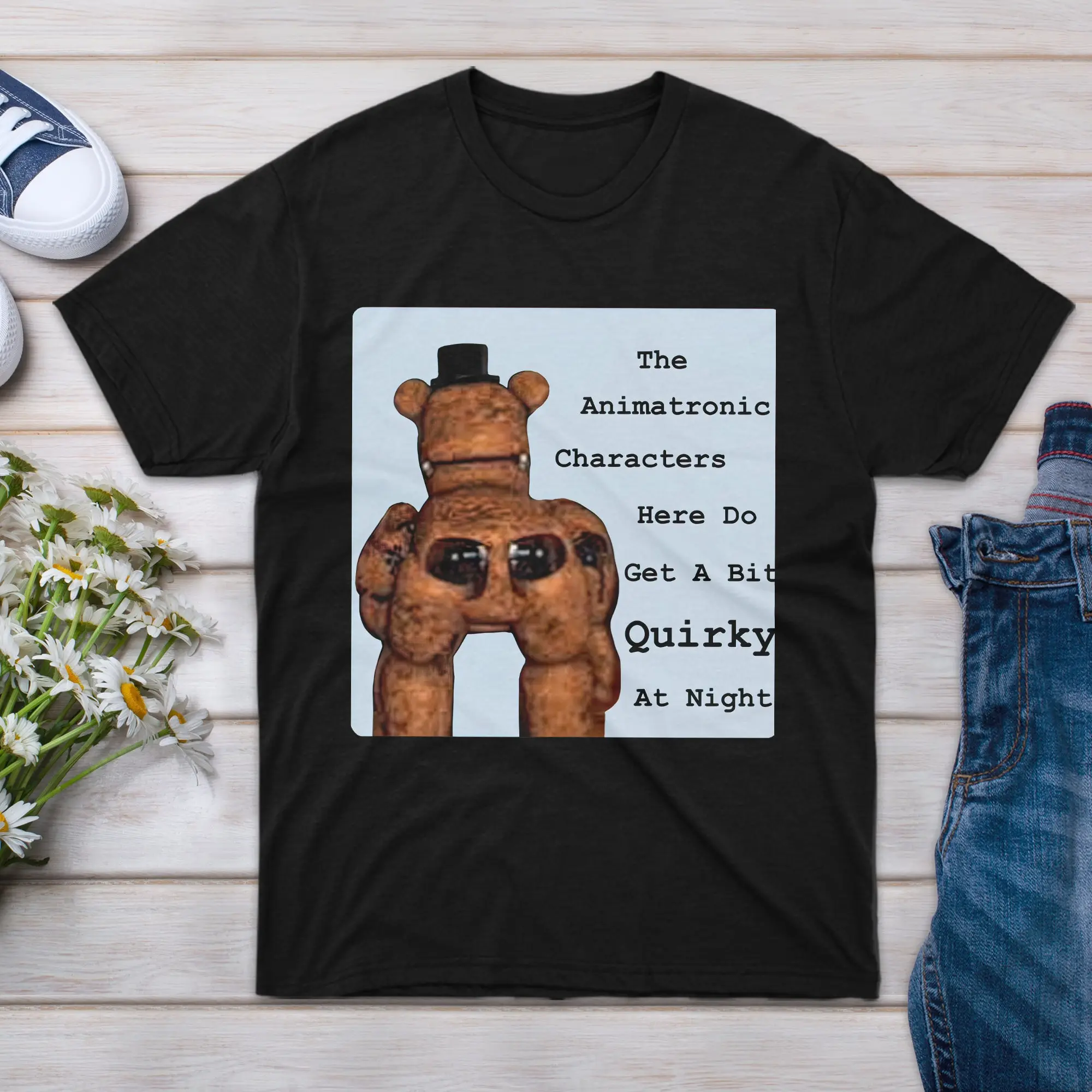 T Shirt Quirky Women Animatronics Girl Sleeve Family Friend Boy For Men Maniche Lunghe O Corte