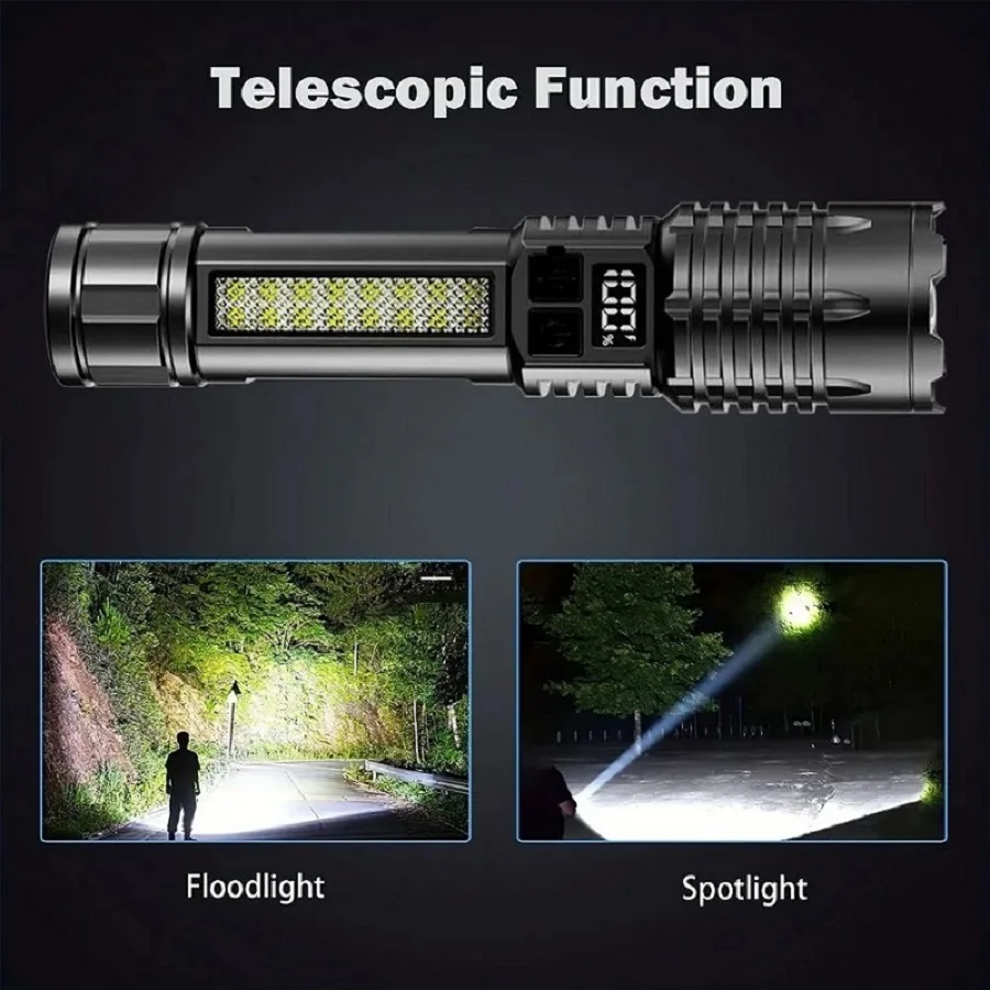 Rugtol Small Torch Led Super Bright, 600 Lumens Bright Pocket Torch Rechargeable, Camping Torch - View #7