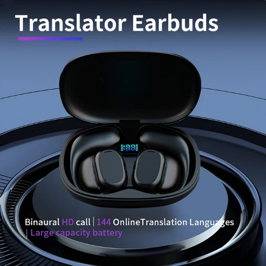 3in1 Wireless Translation Earbuds Support 144 Languages and Accents Translate Music and Calls translator earbuds,translator earphones,voice translator,language translator,wireless earbuds,translation headset