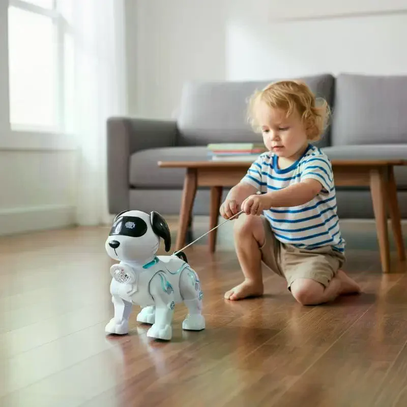 Cane robot elettronico, giocattolo interattivo per acrobazie, camminata e danza, regalo di compleanno, adatto a bambini, ragazzi e ragazze - immagine 2
