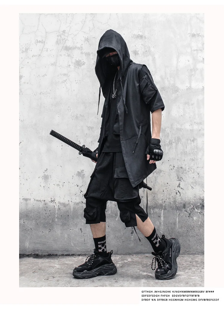 Punk Hip Hop Trench Coat 7