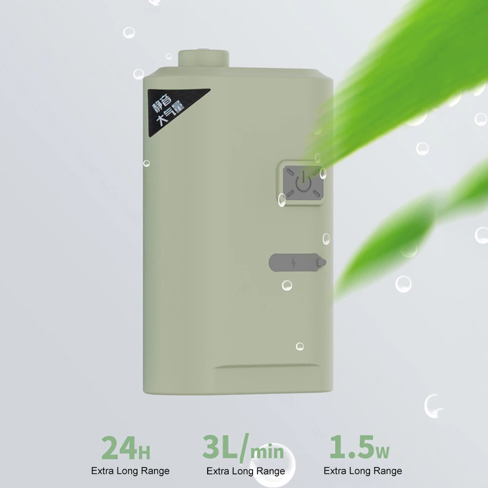 Aquarium Oxygen Pump USB Rechargeable Air Bubbler Aerator Ultra Quiet Oxygen/Aerating Pump Portable for Outdoor Fishing