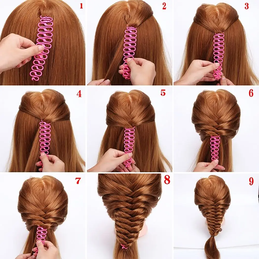 DIY Hair Weave Artifact Fishbone Hair Braid Wave Braid Clip Fashion Hair Styling Tool Hair Braider Twist Braid Tool Braiders