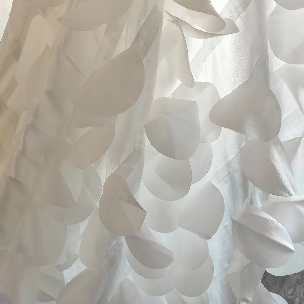 Solid White Sewing Embroidered Wedding Banquet Tablecloth High-end Luxury weding Party Table Cover Hotel Decoration Table Cloth