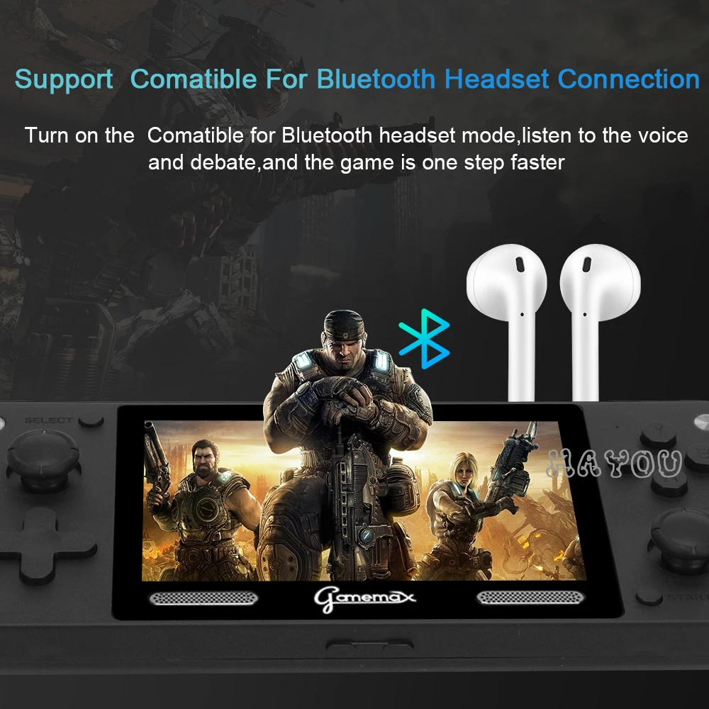 A380 Retro Video Game Console Handheld Game Player Bulit-in12 Formats 4 inch HD IPS Screen Portable Gaming Console  3600+ Games
